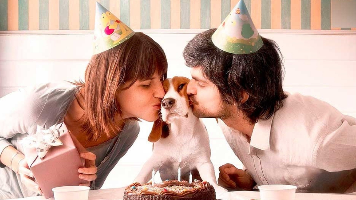 personas festejando el cumpleaños de su perro